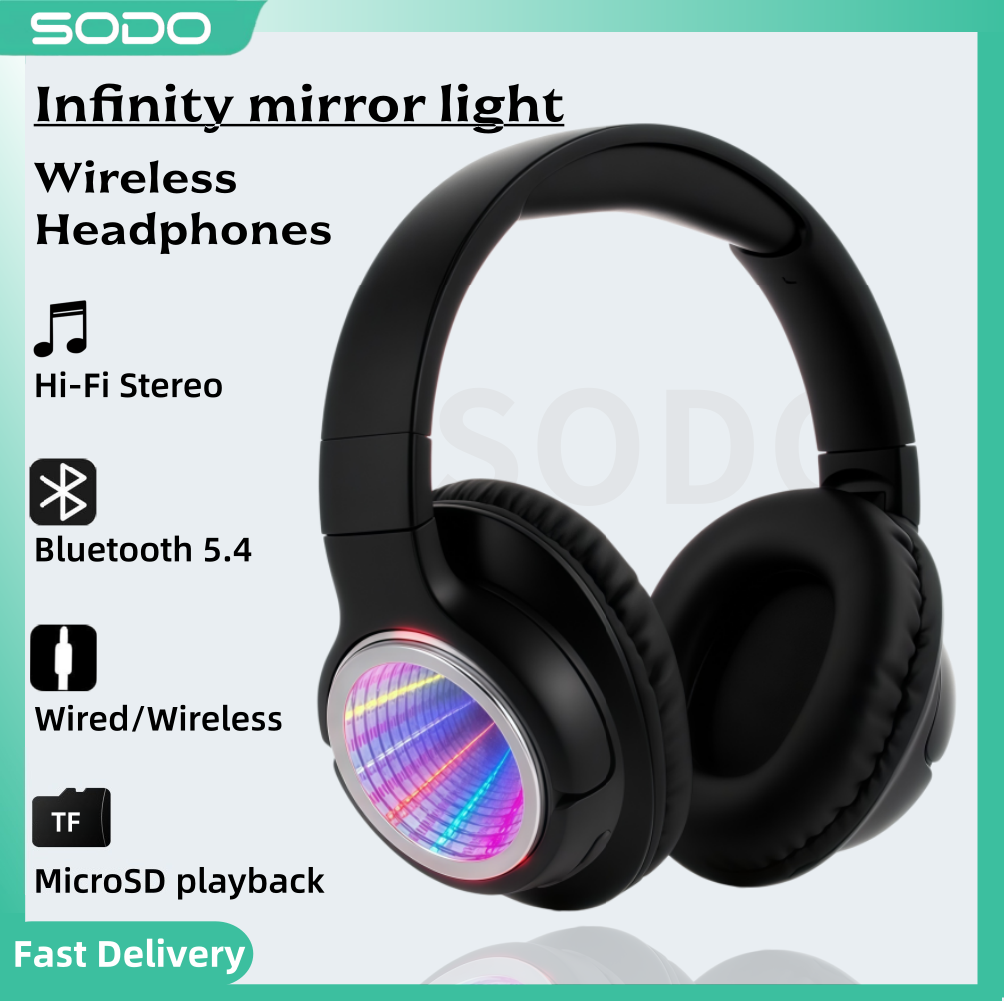 Gaming Headset Rgb - SODO SD1161 Headphone Bluetooth Abyss Light