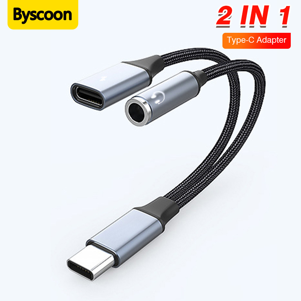 Earphone Splitter Jack - Adaptor Jack Audio 3.5mm Tipe C