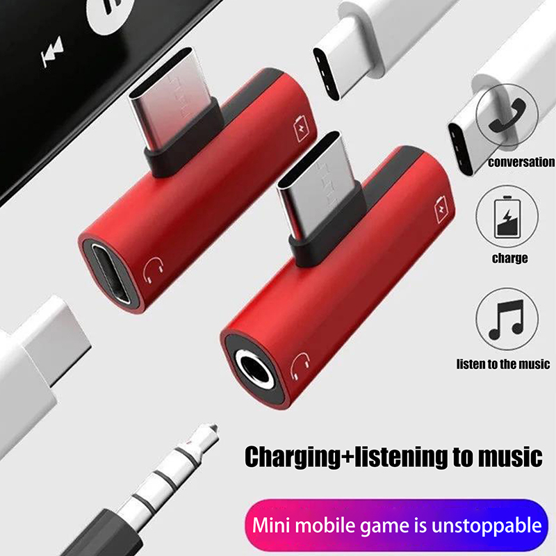 Adaptor Logam USB Tipe-C ke Ja - Earphone Splitter Jack ulasan dan harga